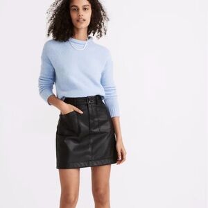 Madewell Vegan Leather A Line Mini Skirt